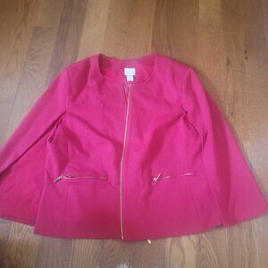 Chivos Red cape type of jacket.